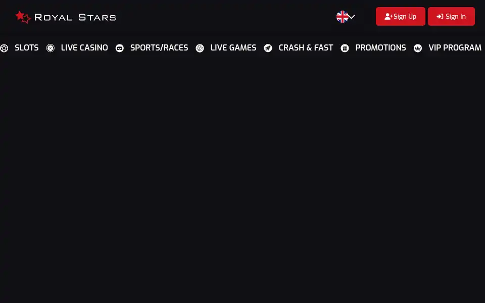 Screenshot of royalstarscasino.com