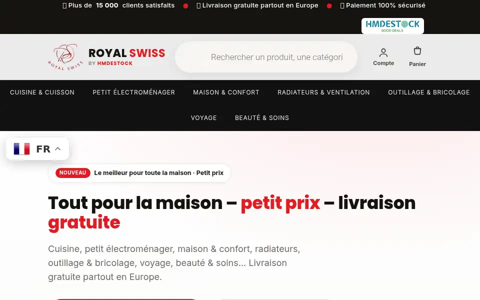 Screenshot of royalswiss.be