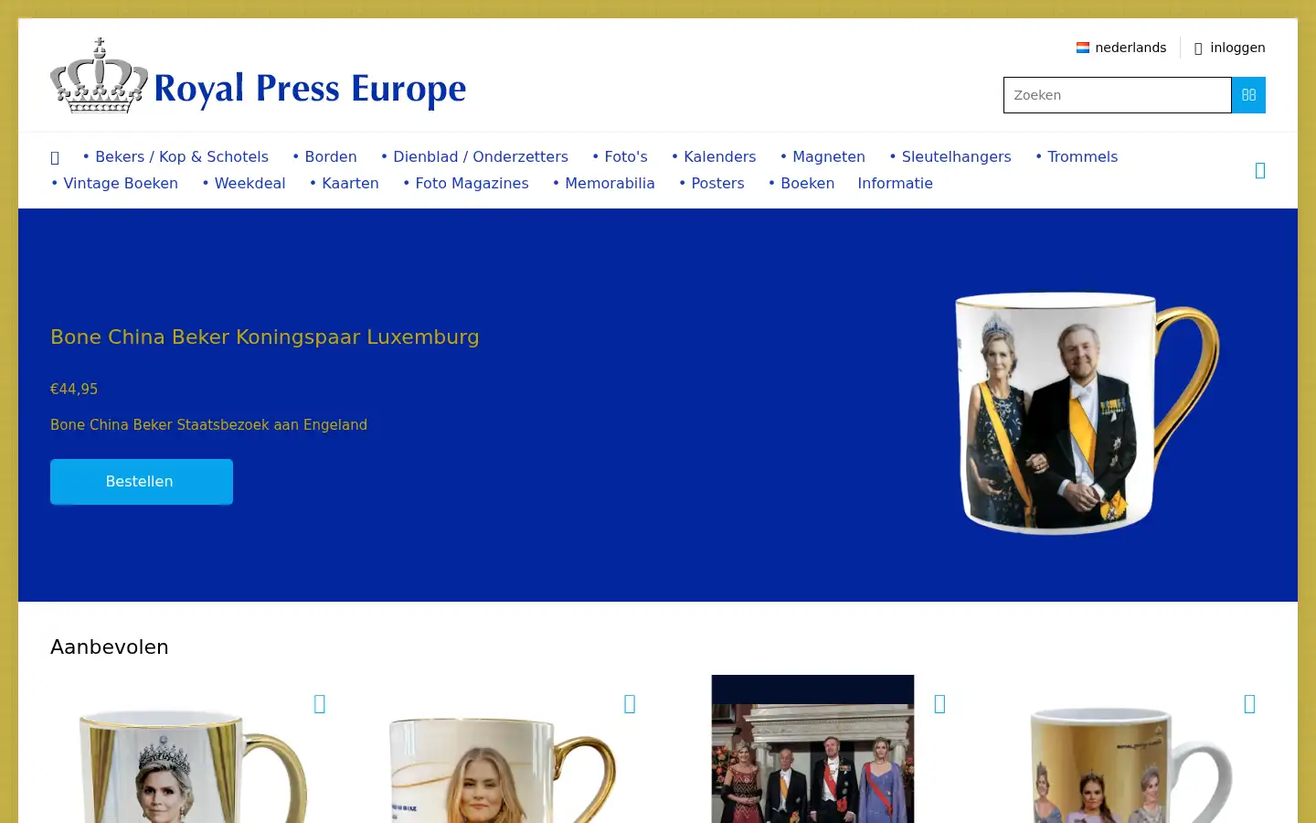 Screenshot of royalwebshop.eu