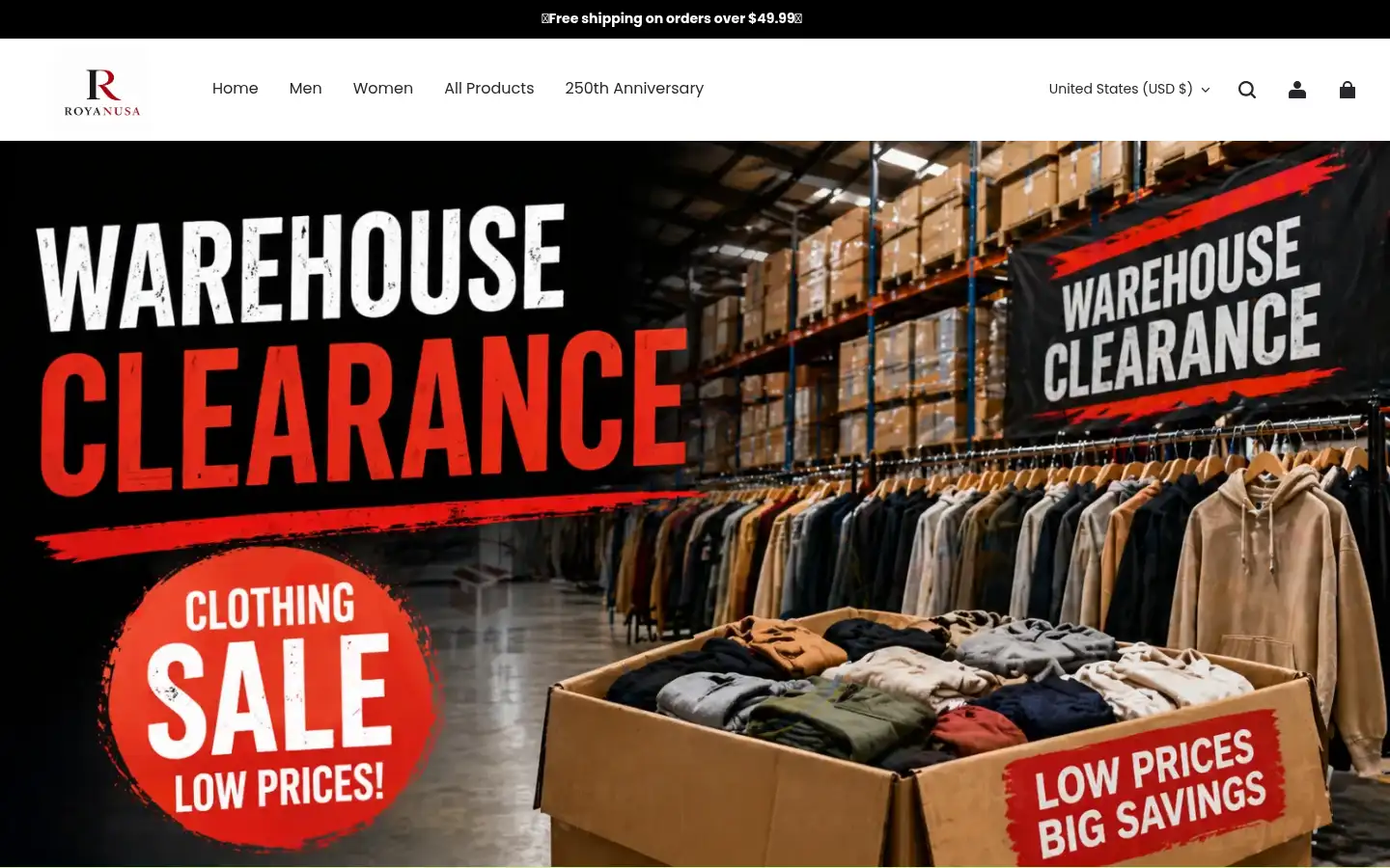 Screenshot of royanusa.com