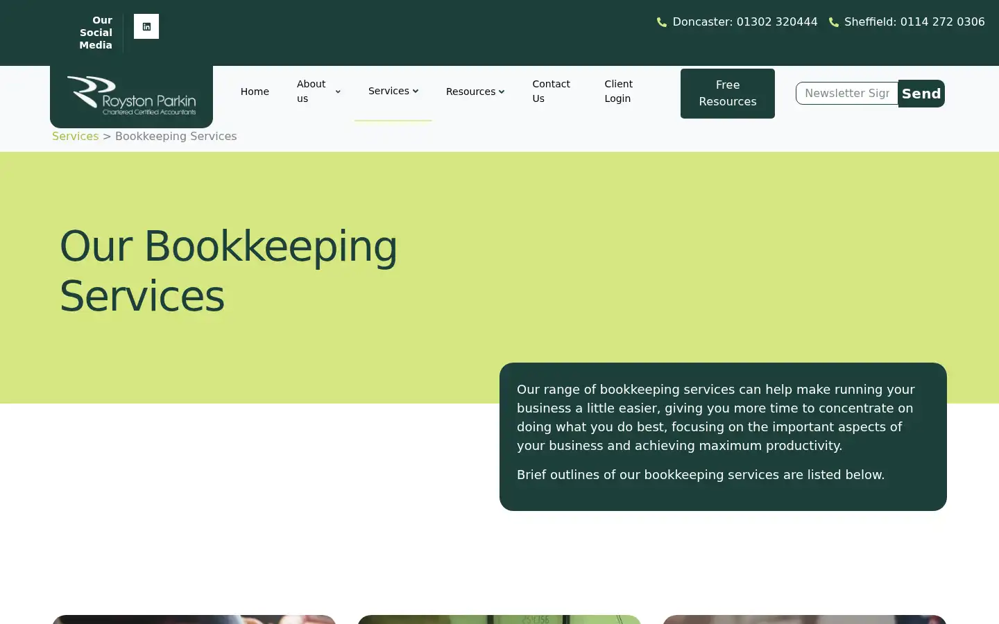 Screenshot of roystonparkin.co.uk