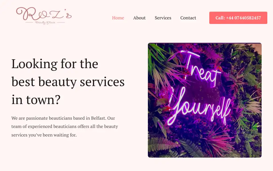 Screenshot of rozsbeautyplaceltd.com