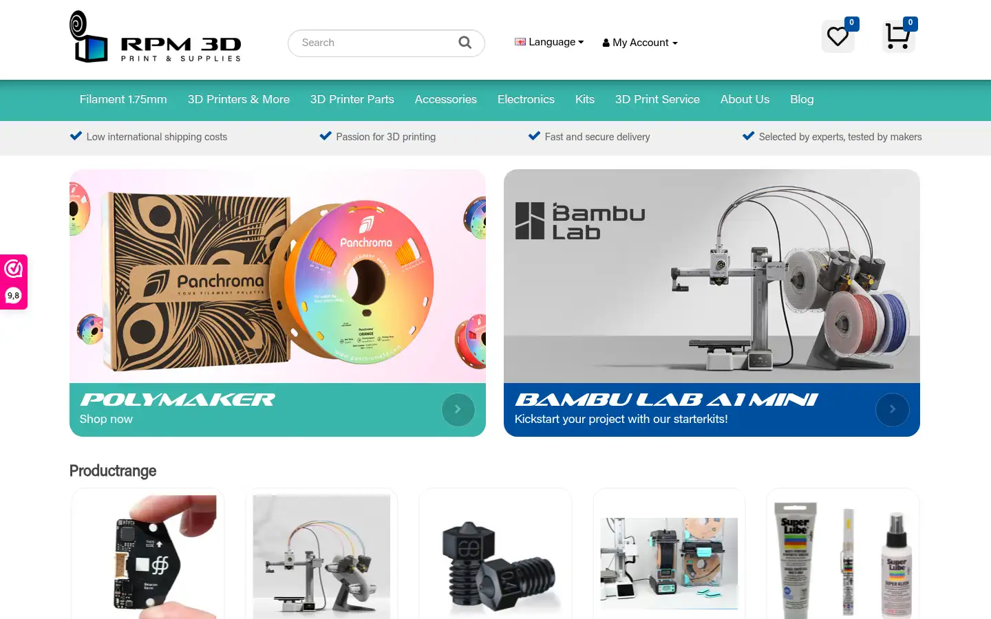Screenshot of rpm3d.nl