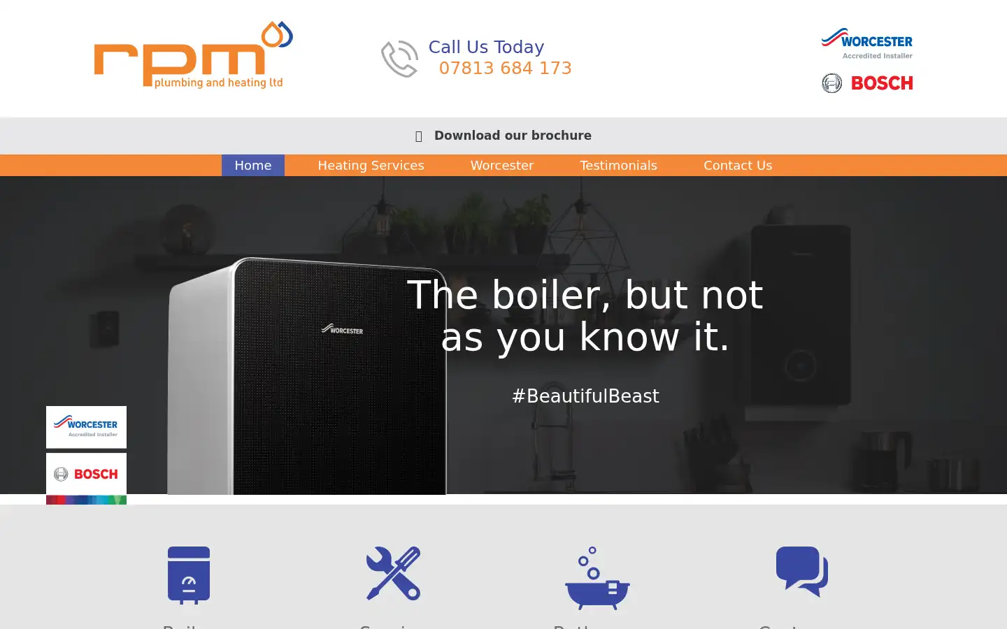 Screenshot of rpmplumbingandheating.com