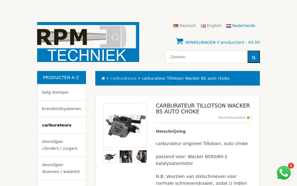 Screenshot of rpmtechniek.nl
