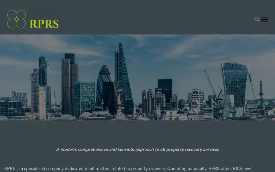 Screenshot of rprs.co.uk