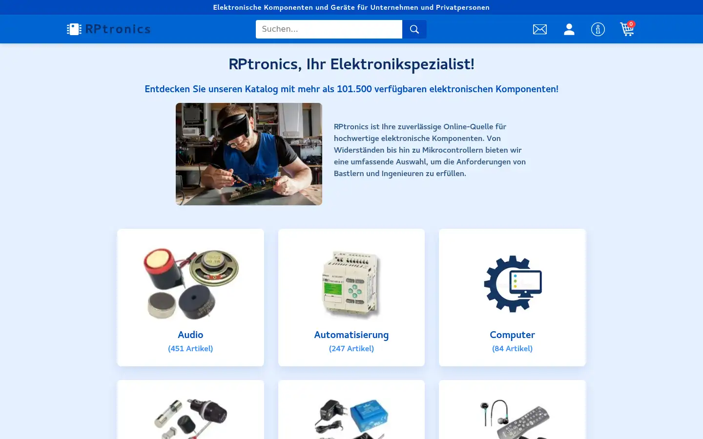 Screenshot of rptronics.de