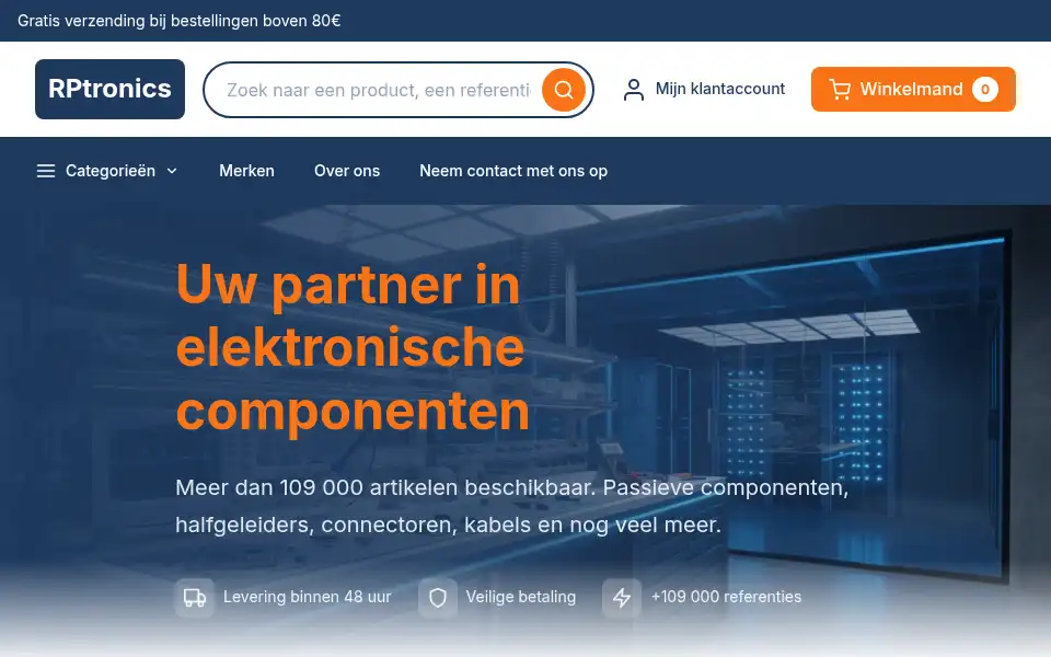 Screenshot of rptronics.nl