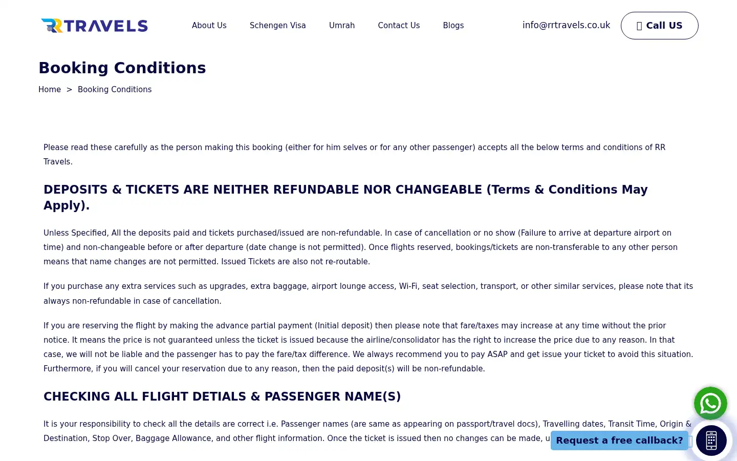 Screenshot of rrtravels.co.uk