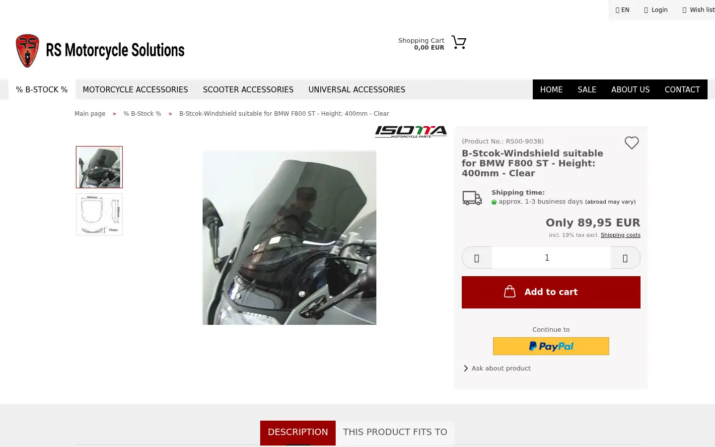 Screenshot of rs-motorcyclesolutions.de