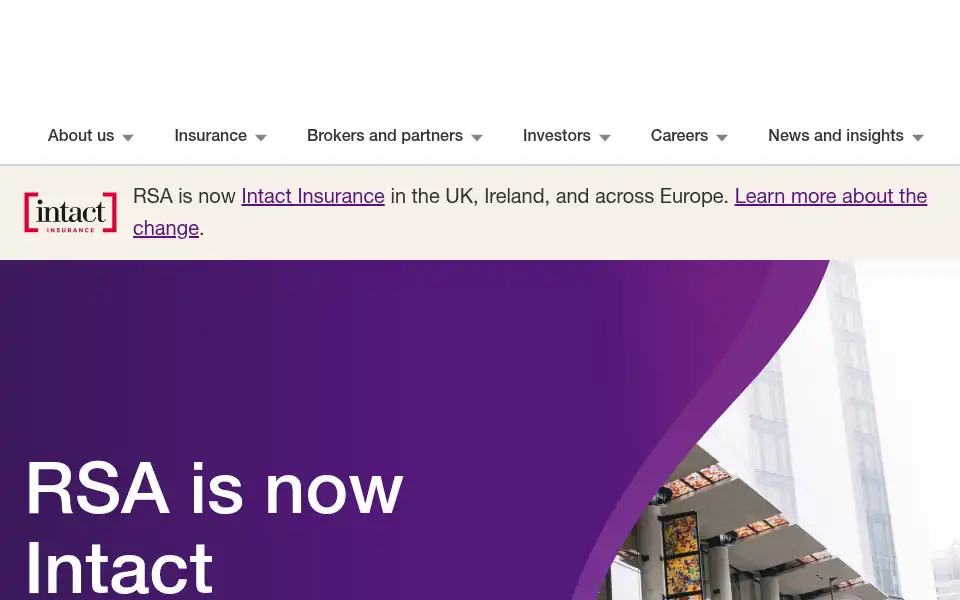 Screenshot of rsagroup.com