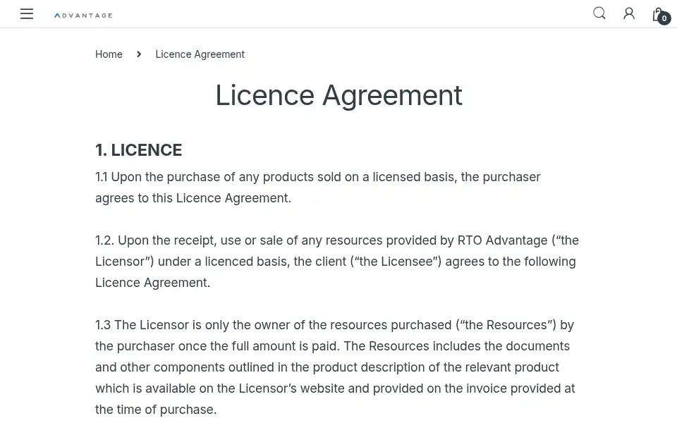 Screenshot of rtoadvantage.com.au