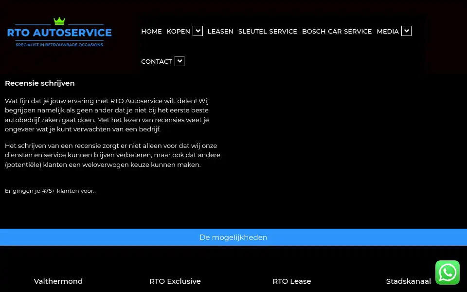 Screenshot of rtoautoservice.nl