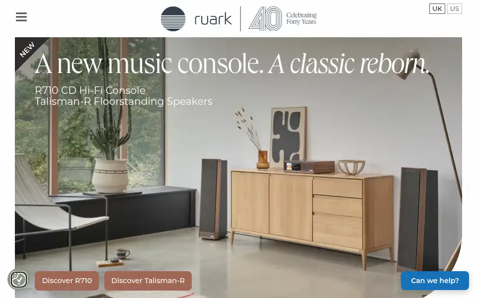 Screenshot of ruarkaudio.com