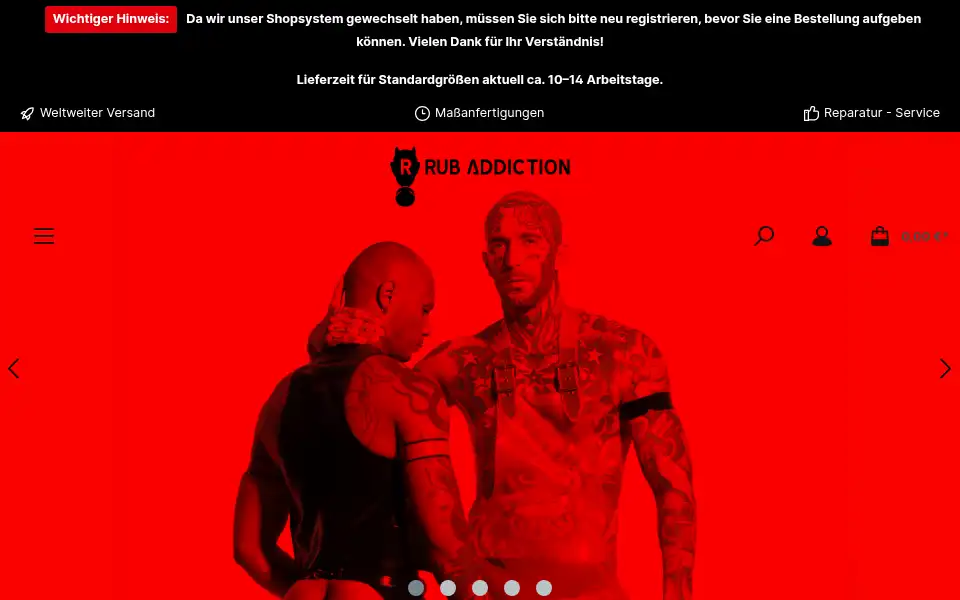 Screenshot of rubaddiction.com