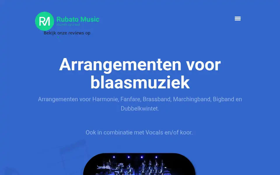 Screenshot of rubatomusic.nl