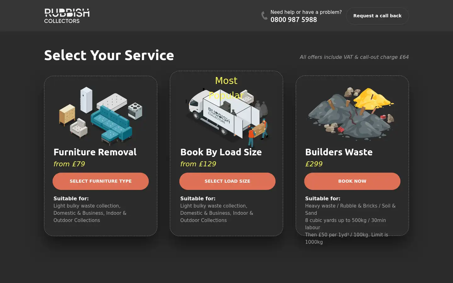 Screenshot of rubbish-collectors.co.uk
