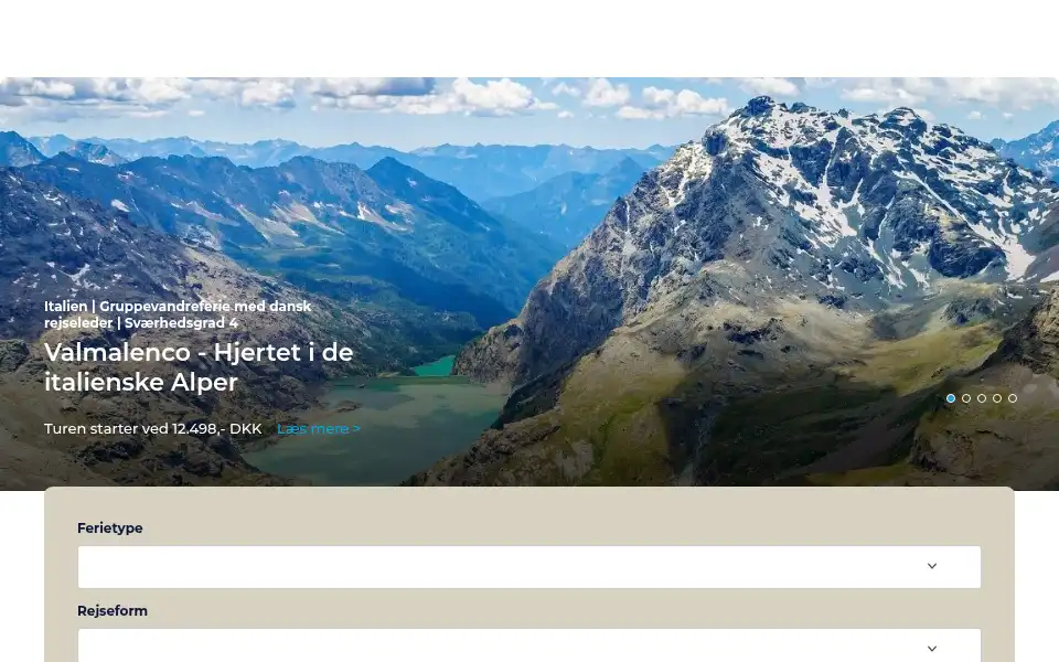 Screenshot of ruby-rejser.dk