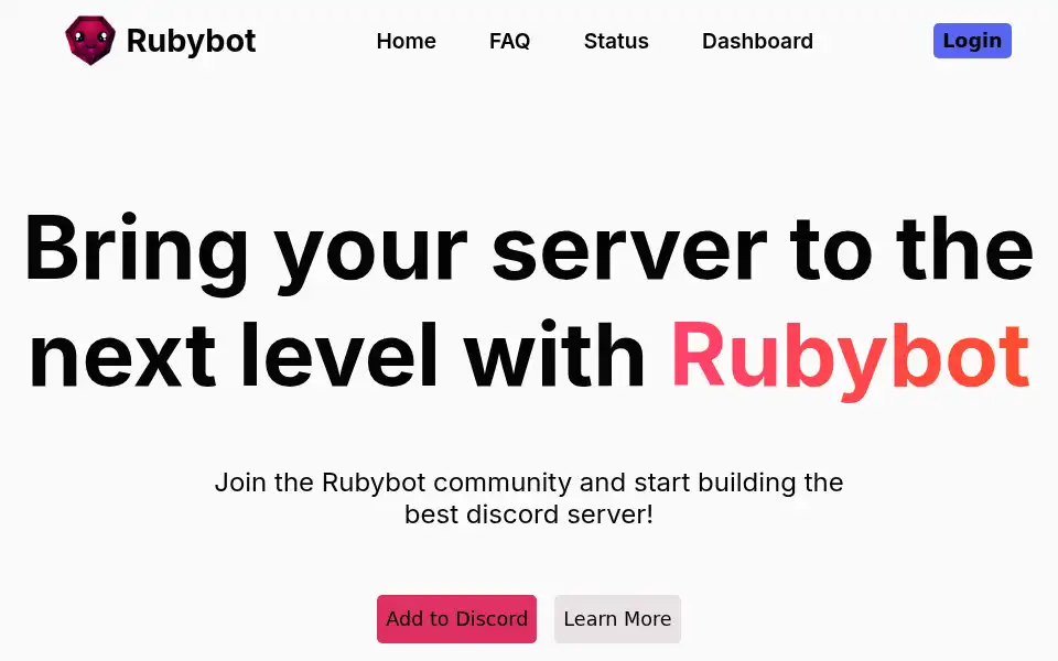 Screenshot of rubybot.me