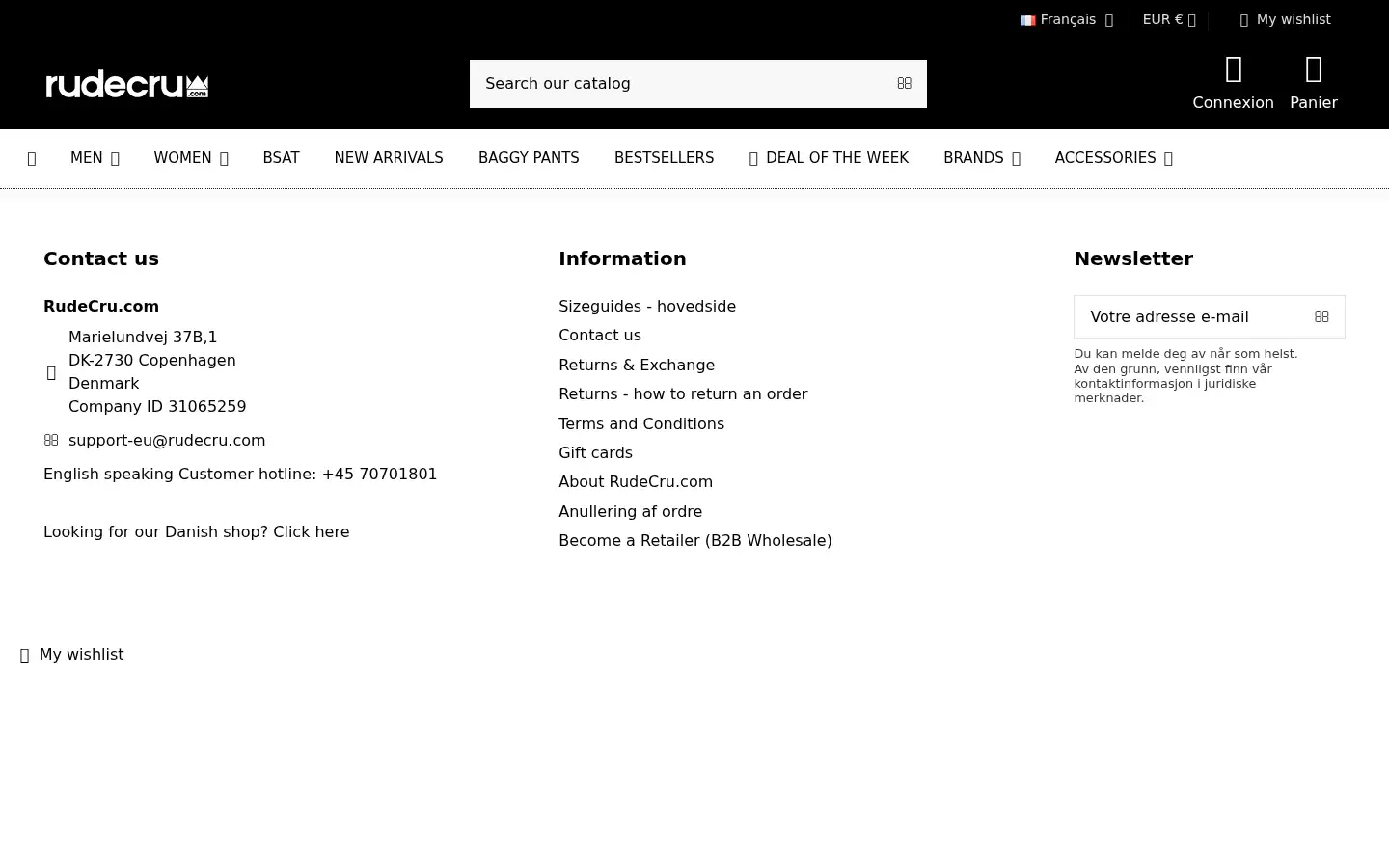 Screenshot of rudecru.com