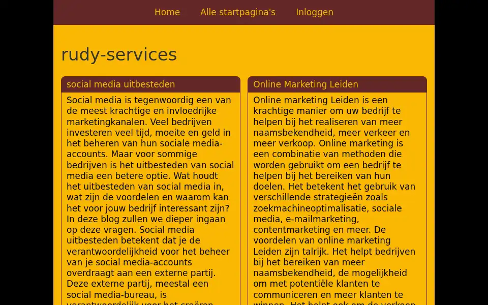 Screenshot of rudy-services.nl