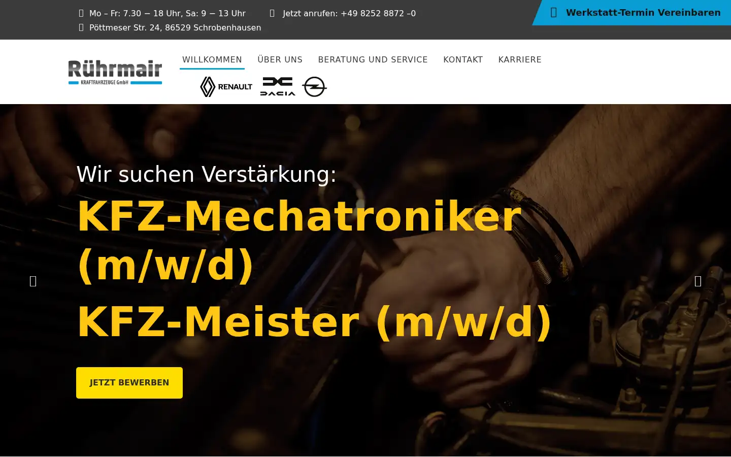 Screenshot of ruehrmair.de