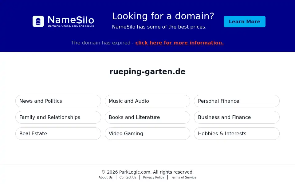 Screenshot of rueping-garten.de