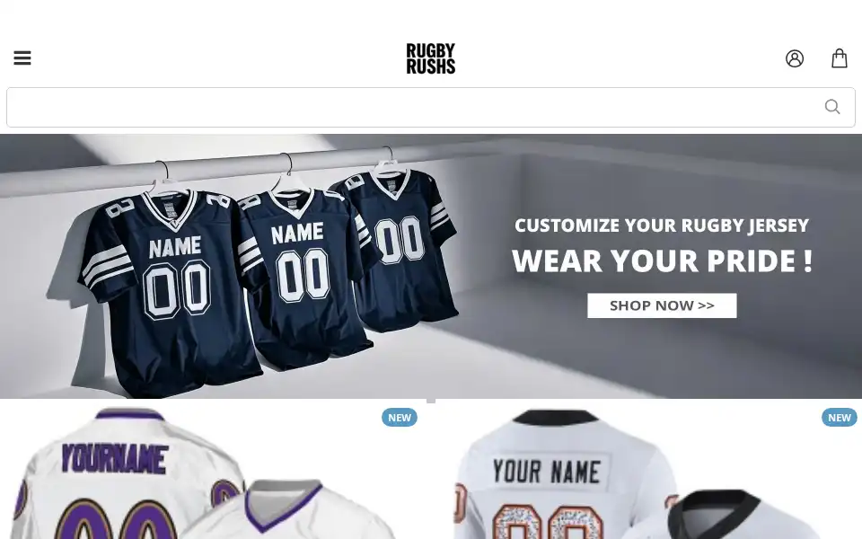 Screenshot of rugbyrushs.com