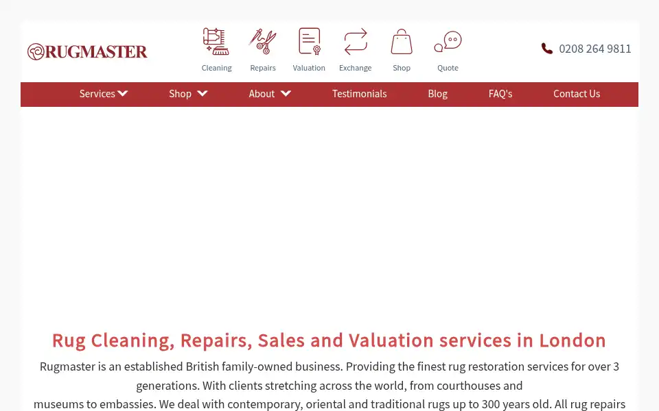 Screenshot of rugmaster.uk