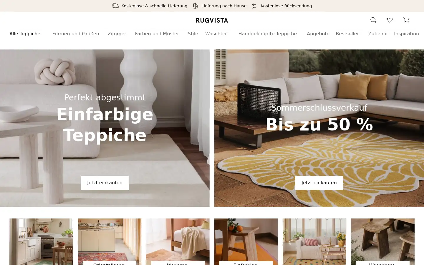 Screenshot of rugvista.de