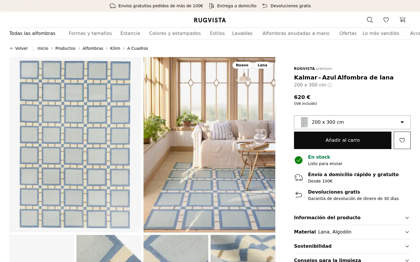 Screenshot of rugvista.es