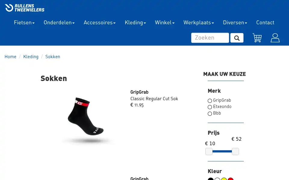Screenshot of rullenstweewielers.nl