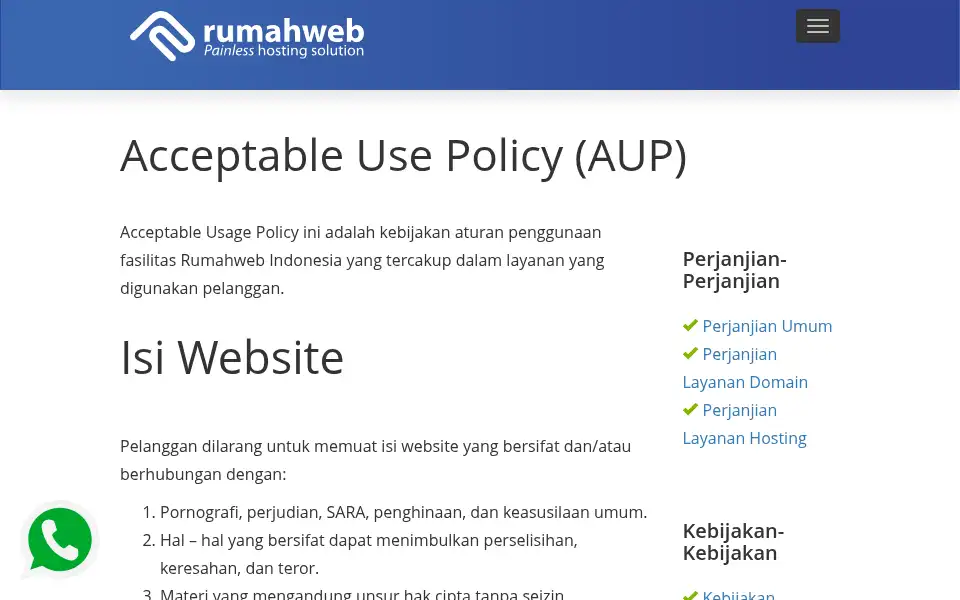 Screenshot of rumahweb.com