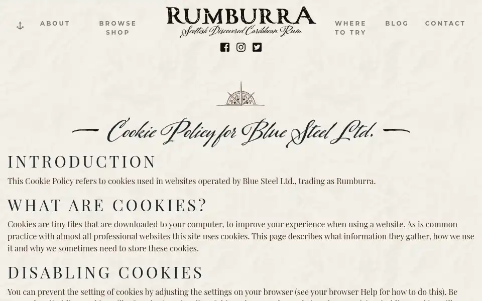 Screenshot of rumburra.com