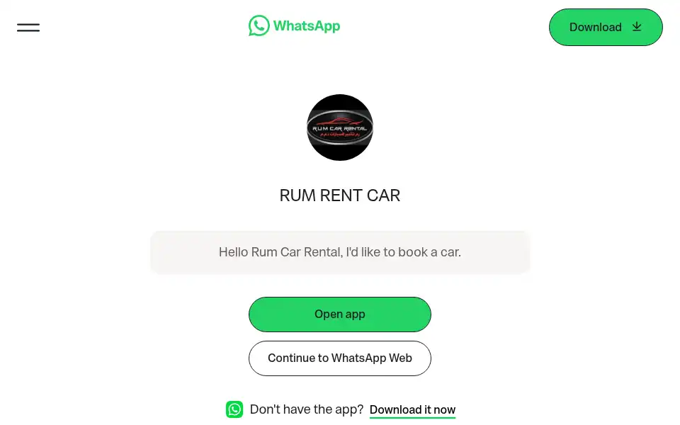 Screenshot of rumcarrental.com