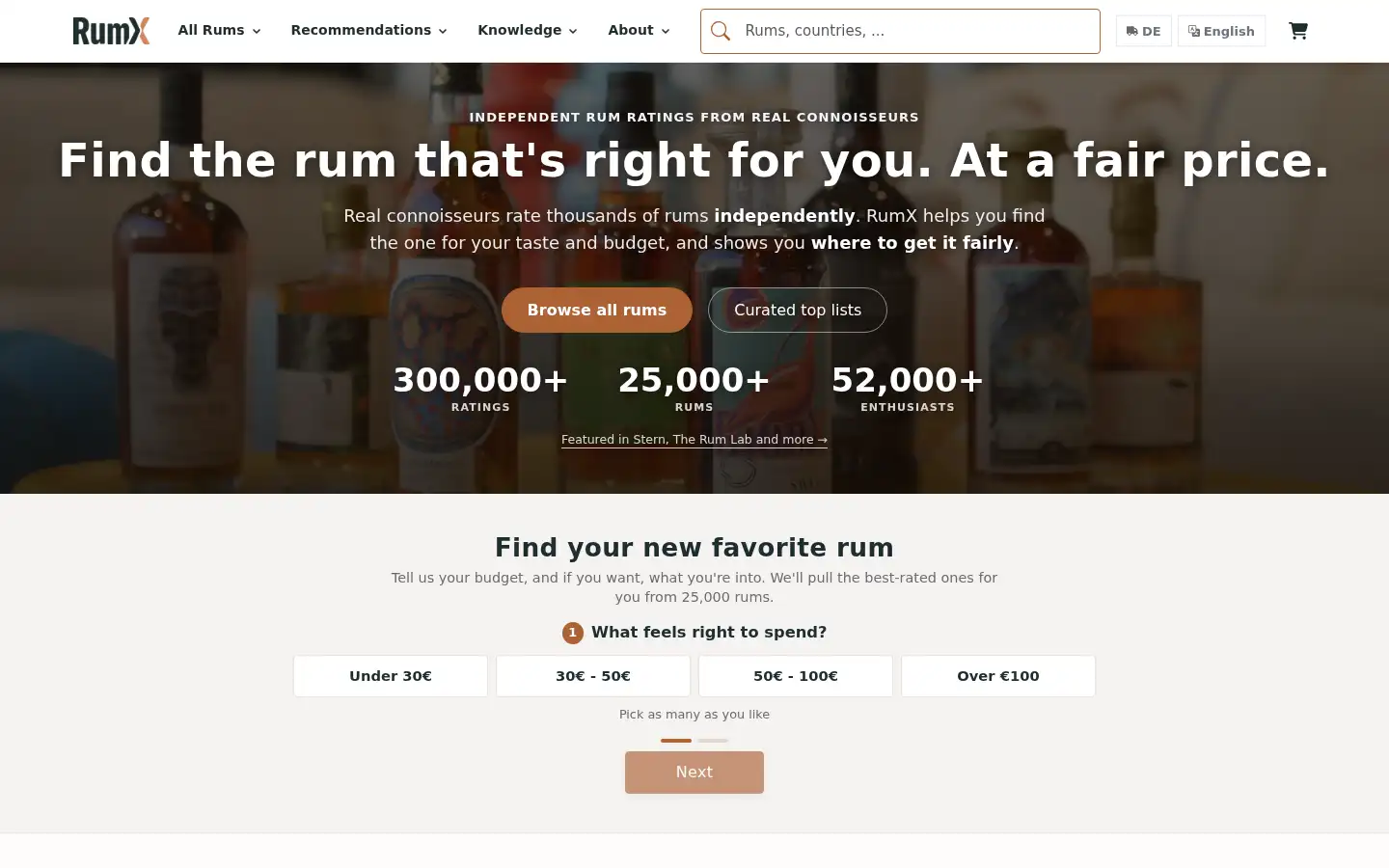 Screenshot of rumx.com