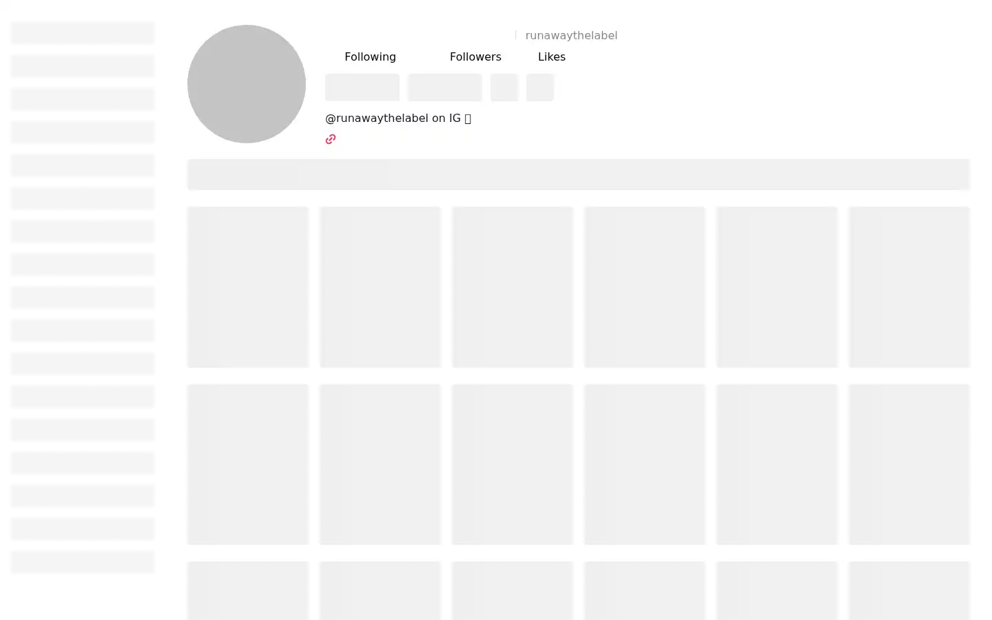 Screenshot of runawaythelabel.com