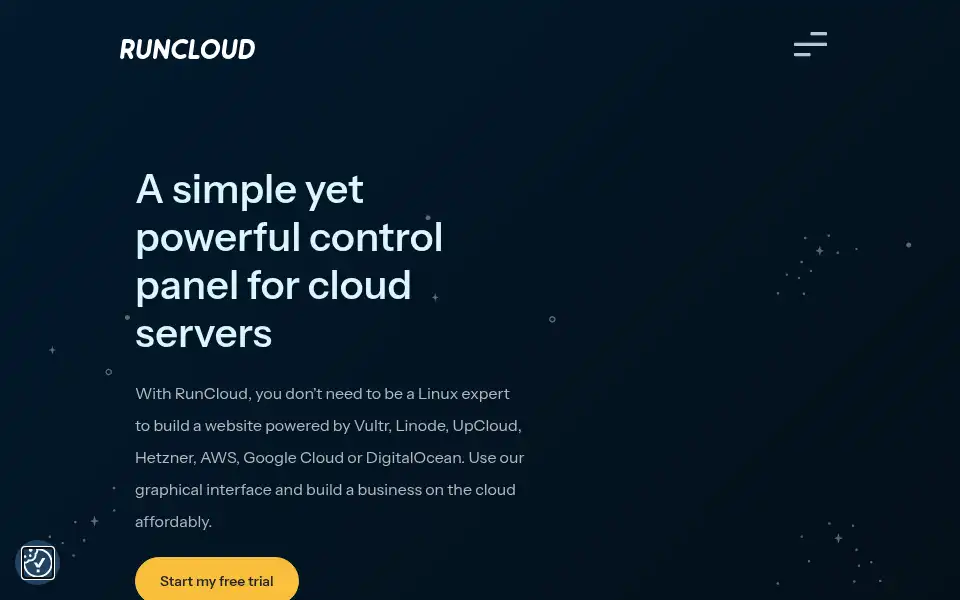 Screenshot of runcloud.io