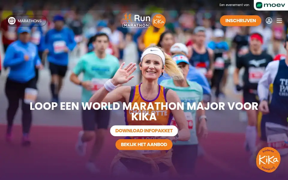 Screenshot of runforkikamarathon.nl