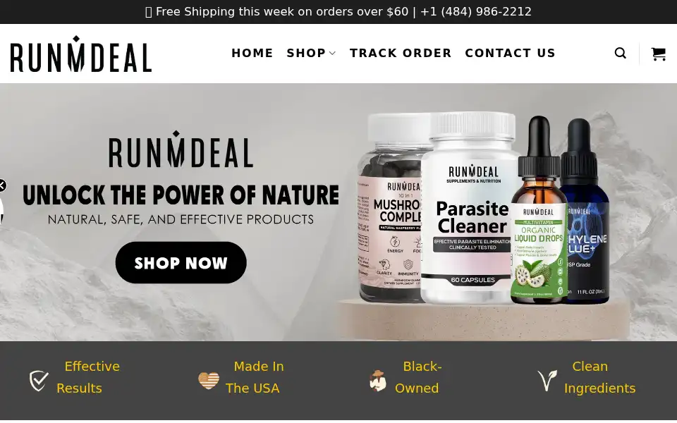 Screenshot of runmdeal.com