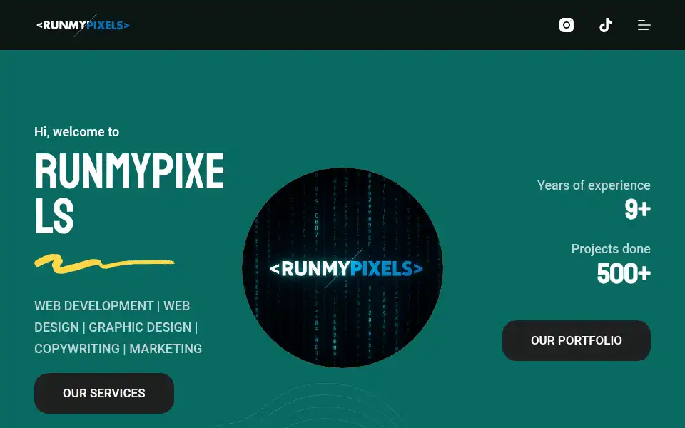 Screenshot of runmypixels.com