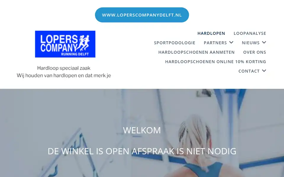 Screenshot of runningdelft.nl