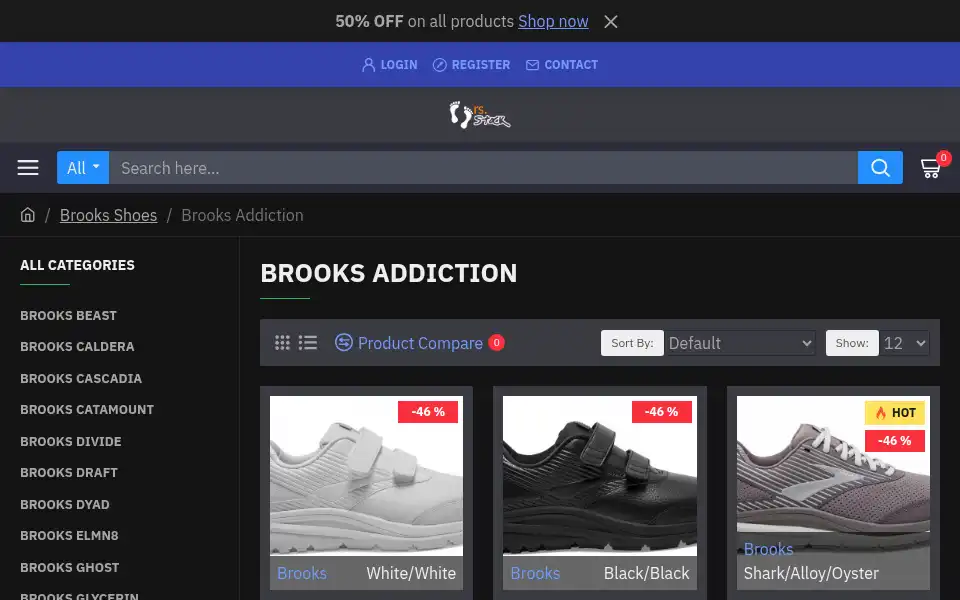 Screenshot of runningshoesstock.com