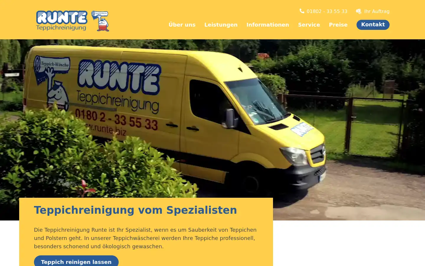 Screenshot of runte-teppichreinigung.de