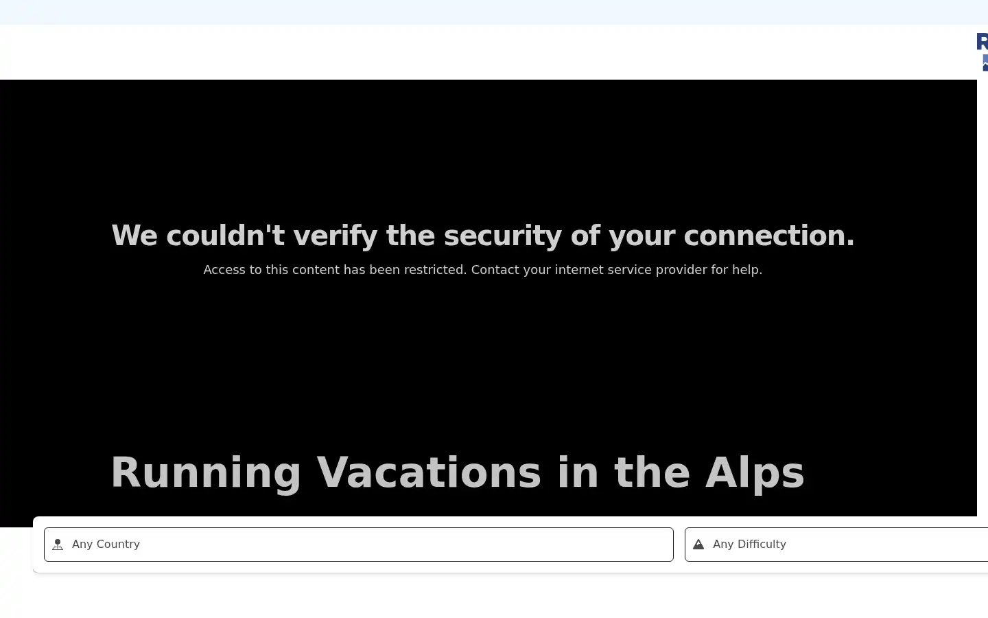 Screenshot of runthealps.com