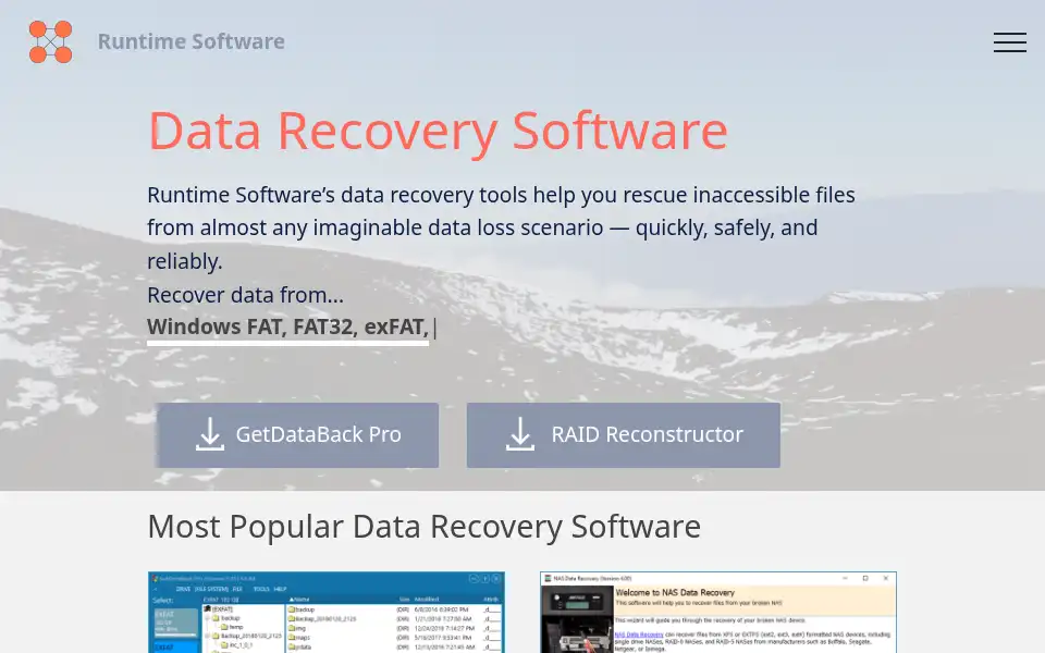 Screenshot of runtime.org