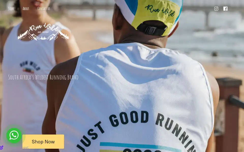 Screenshot of runwildza.co.za