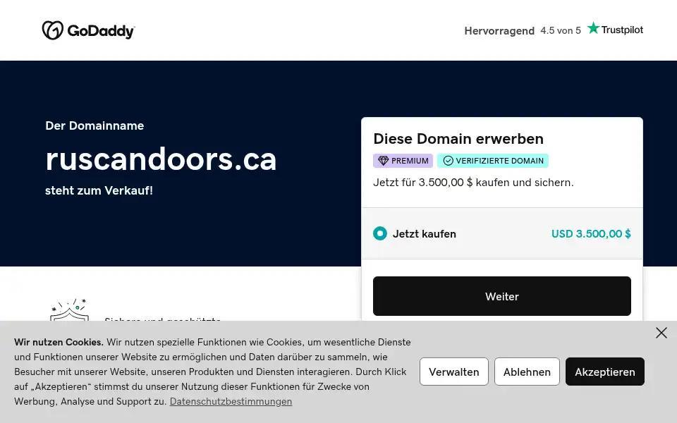Screenshot of ruscandoors.ca