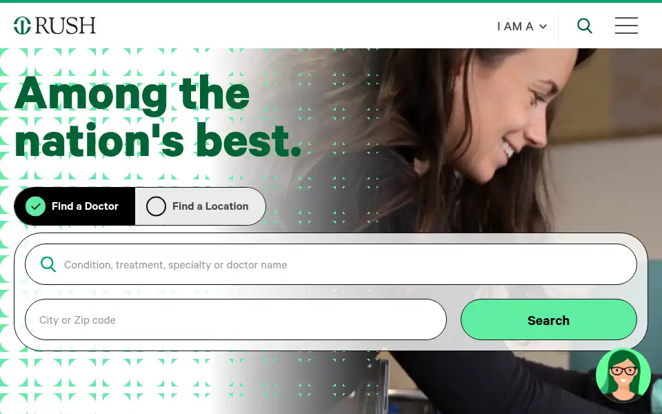 Screenshot of rush.edu