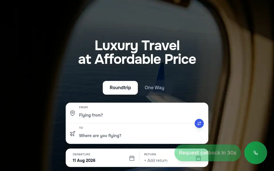 Screenshot of rush.travel